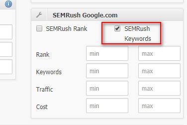 mencari expired domain filter semrush