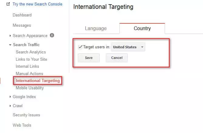 international targeting