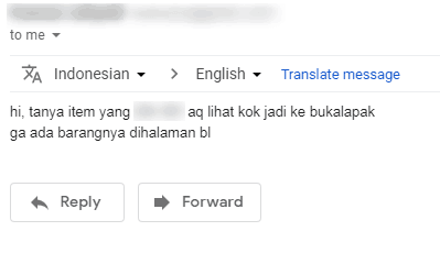 email dari visitor