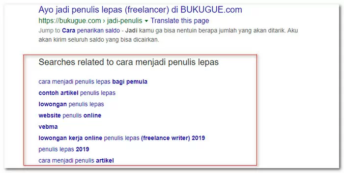 google related search contoh