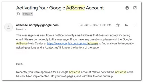 akun adsense lama
