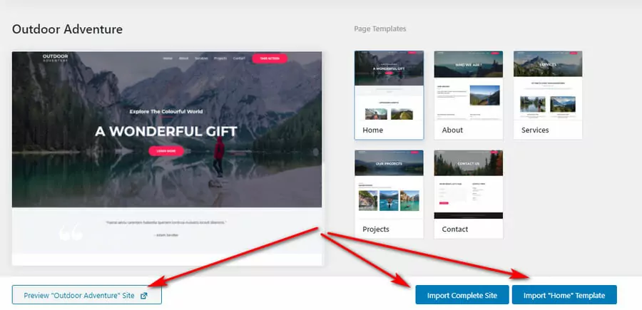 contoh template website