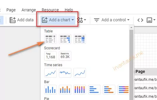 Menambahkan Tabel Baru Ke Data Studio