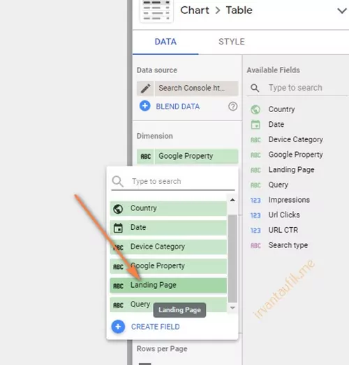 Mengatur Parameter Tabel Di Google Data Studio