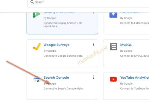 Pilih Google Search Console