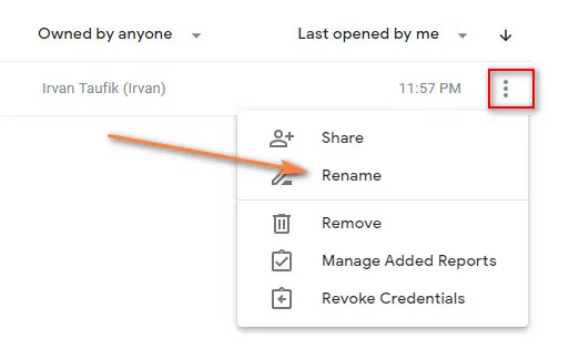 Rename Data Source
