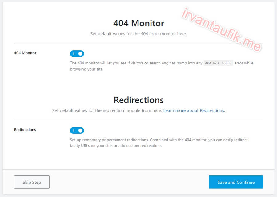 404 monitor dan redirection rank math