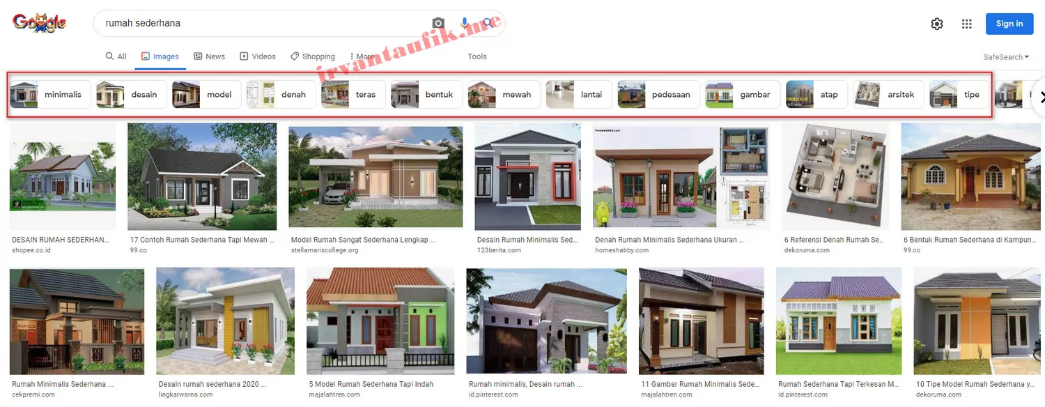 contoh riset image search google