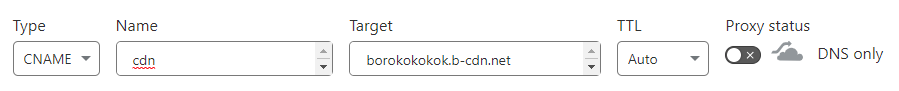 custom hostname bunnycdn di cloudflare