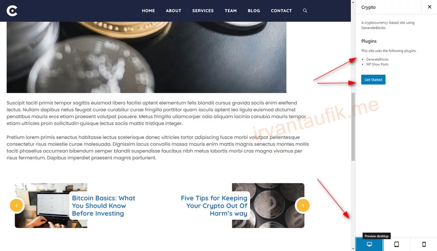 preview site library generatepress pro