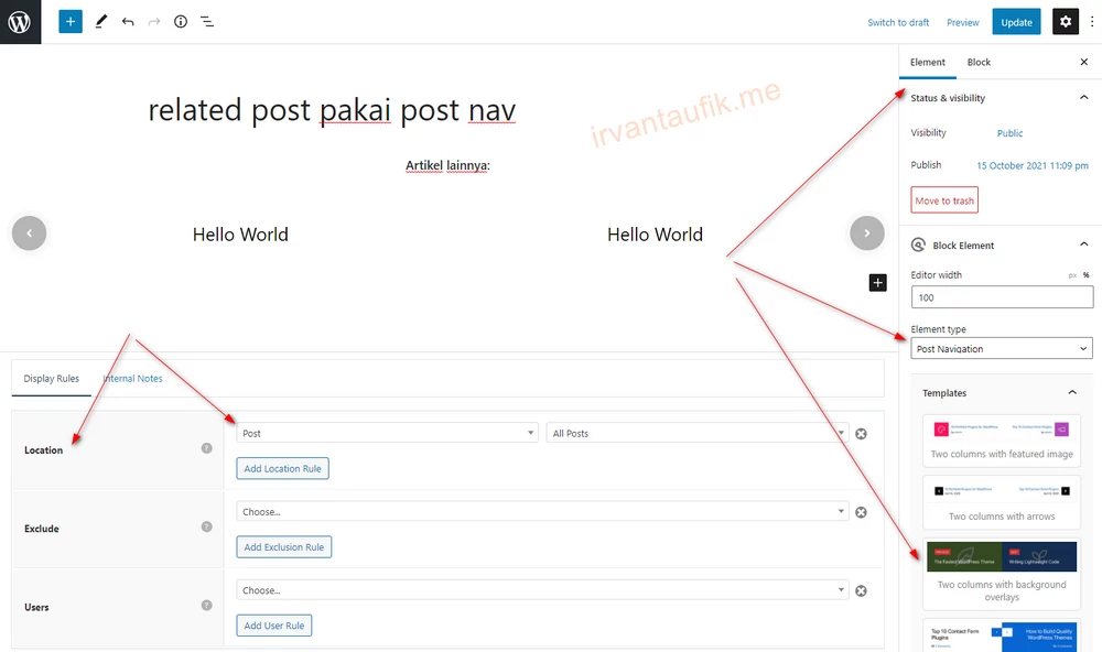 related post pada generatepress