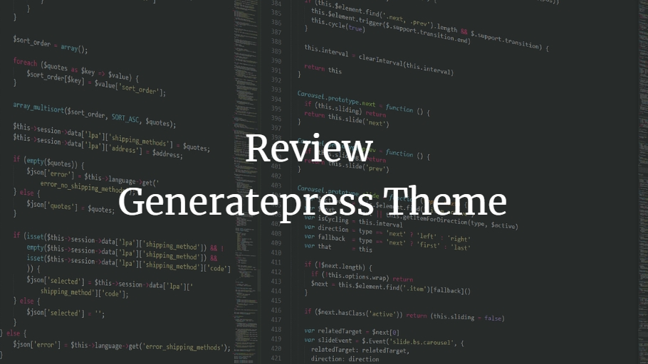 review theme generatepress